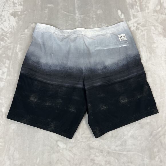 American Eagle Board Shorts Mens Large Grey Ombre Unlined Swim Beach Resort - Picture 7 of 8